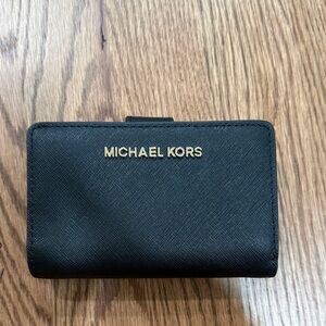 Michael Kors Black and Gold Wallet